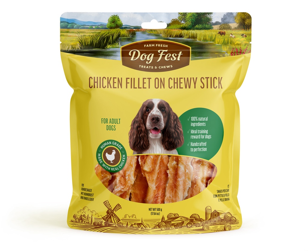 Dog Fest Chicken Fillet On Chewy Stick For Adult Dogs - 500g | SMBG B2B ...
